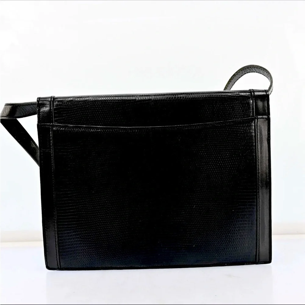 YVES SAINT LAURENT Vintage Shoulder Bag Leather Black w/cover bag P2407J602​​​ - Picture 2 of 16